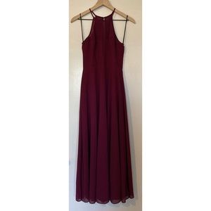 Lulu’s Burgundy Night of Romance Maxi Dress